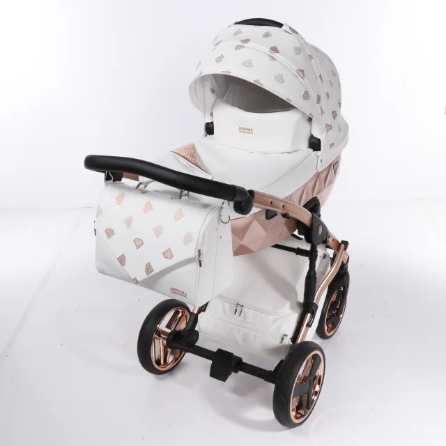 Детская коляска Junama Diamond Glow 2 в 1, эко кожа — фото 8