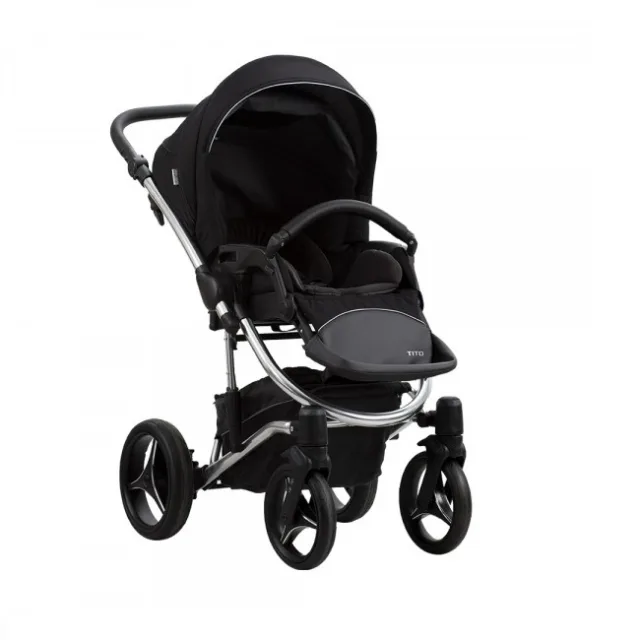 Детская коляска Bebetto Tito Premium Class Silver 2020 3 в 1 — фото 4