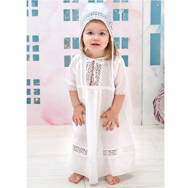 Крестильный набор для девочки Makkaroni Kids Елена, 3 предмета — фото 2