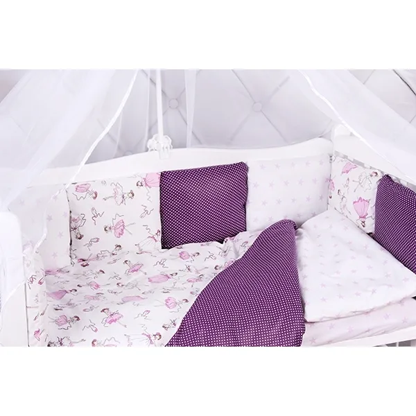 Комплект постели в кроватку AmaroBaby Амели, 15 предметов, бязь — фото 1