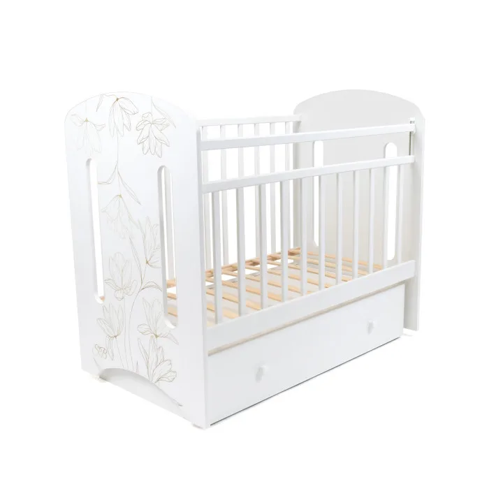 Детская кроватка Sweet Baby Sofia и, продольный маятник/ящик, Белый — главный ракурс