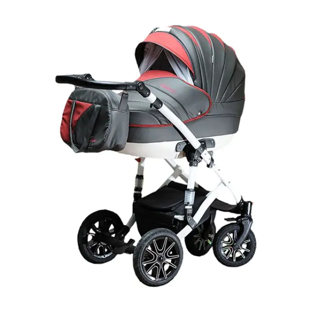 Детская коляска Esperanza Victoria Lux 3 в 1, ткань+экокожа, Вариант 1 — главный ракурс
