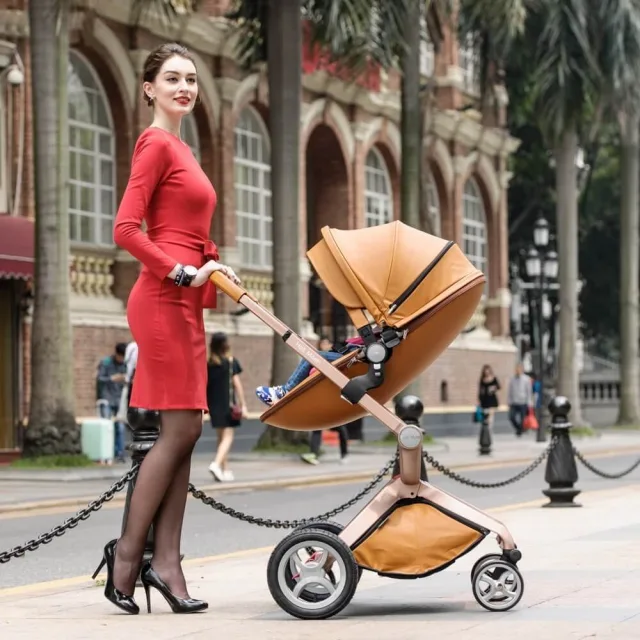 Детская коляска Hot Mom 2 в 1, экокожа — фото 4