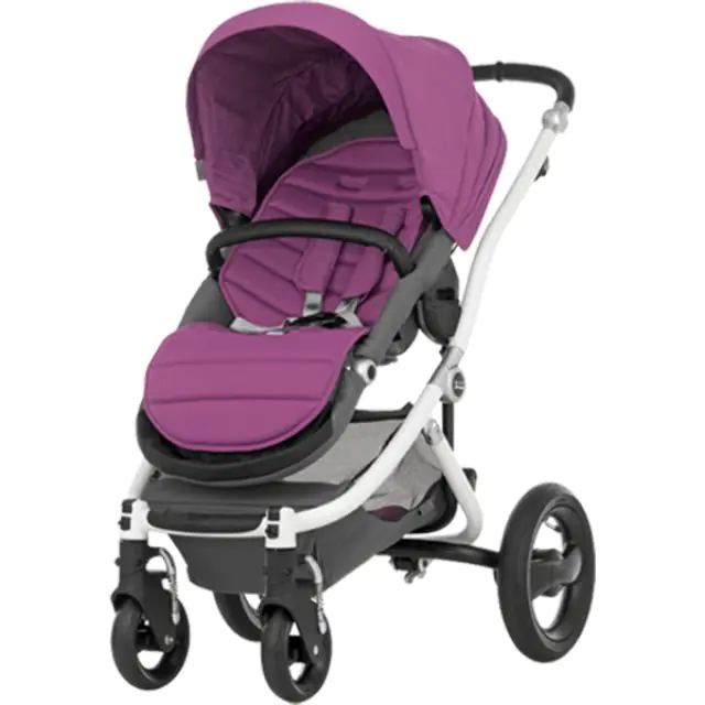 Детская прогулочная коляска Britax Affinity, белое шасси, Black Thunder — главный ракурс