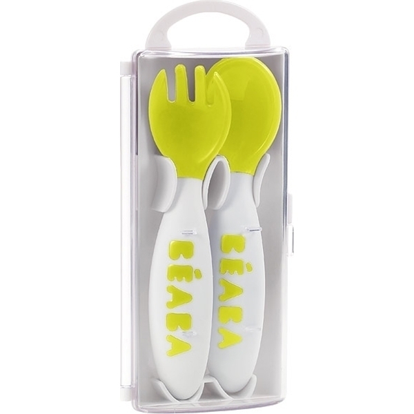 Набор детской посуды: эргономическая ложка и вилка Beaba Set of 2 Age Fork — фото 6