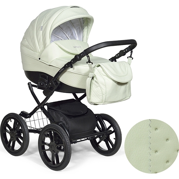 Детская коляска Indigo 18 Special Plus 14" 2 в 1, ткань + эко-кожа — фото 17