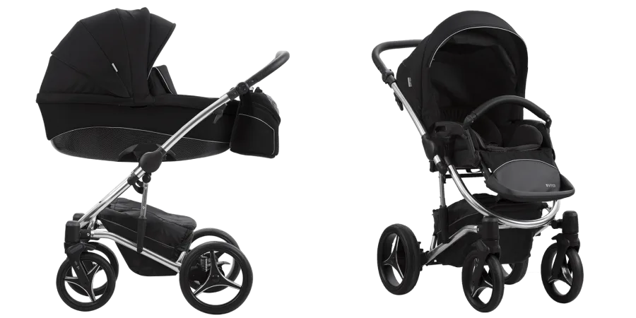 Детская коляска Bebetto Tito Premium Class Silver 2020 2 в 1 — главный ракурс