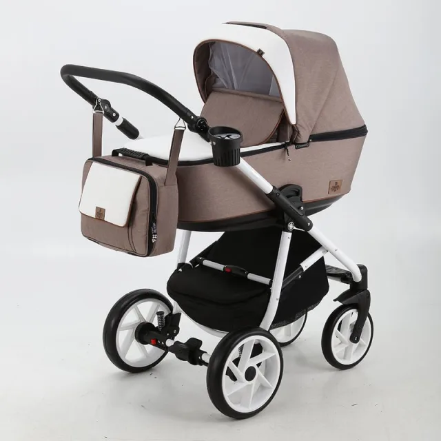 Детская коляска BeBe-Mobile Gusto 3 в 1, ткань+экокожа — фото 3