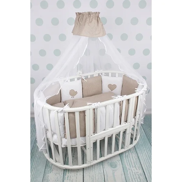 Комплект Premium в кроватку AmaroBaby Кроха, 18 предметов (6+12 бортиков), бязь — фото 2