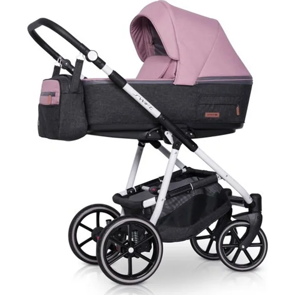 Детская коляска Riko Swift Natural 2 в 1, 01 Scarlet Розовый — главный ракурс