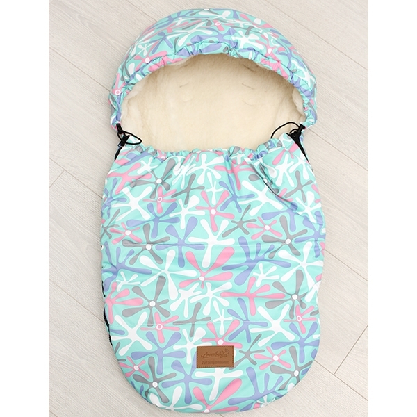 Универсальный меховой конверт AmaroBaby Little Friend Мята 80х45 см — фото 4