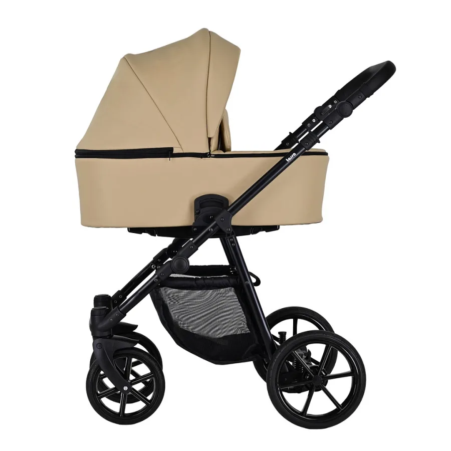 Детская коляска Pituso Tossa 2 в 1, экокожа, Black — главный ракурс