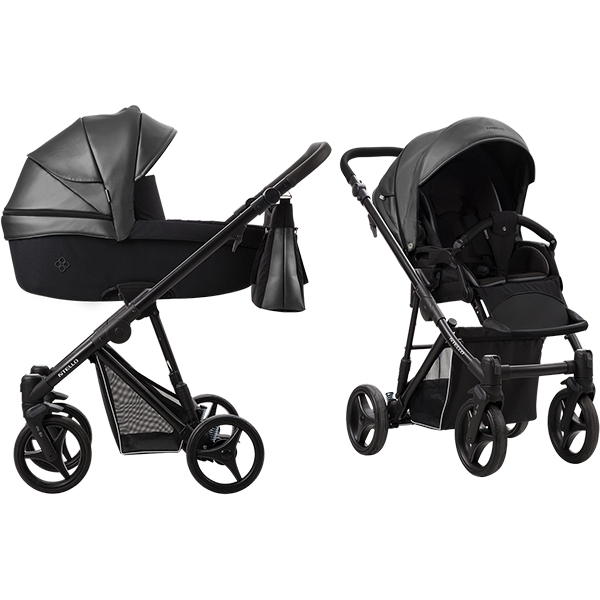 Детская коляска Bebetto Nitello Shine 2 в 1, эко-кожа + ткань — фото 19