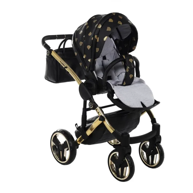 Детская коляска Junama Glow V2 3 в 1 на золотой раме — фото 23