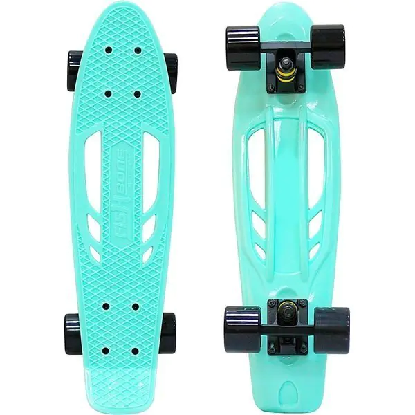 Скейтборд RT Y-Scoo Skateboard Fishbone 22" с ручкой и сумкой арт. 405, 56,6х15, blue-black — главный ракурс