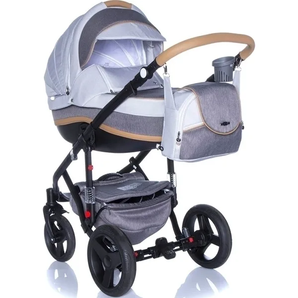 Детская коляска BeBe-Mobile Movo R 2 в 1, ткань+экокожа, Вариант 1 — главный ракурс