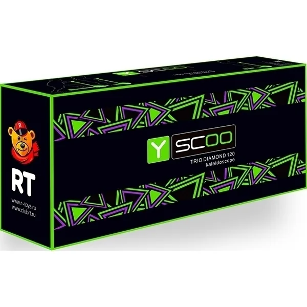 Трехколесный самокат Y-Scoo RT Trio Diamond 120 Kaleidoscope со светящейся платформой — фото 21
