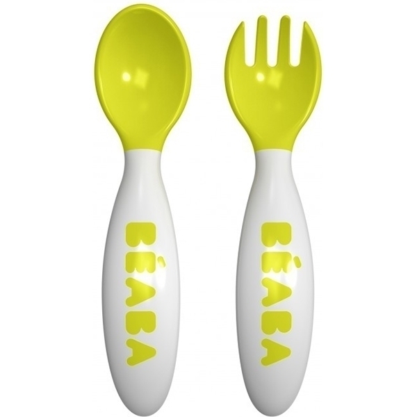 Набор детской посуды: эргономическая ложка и вилка Beaba Set of 2 Age Fork — фото 3