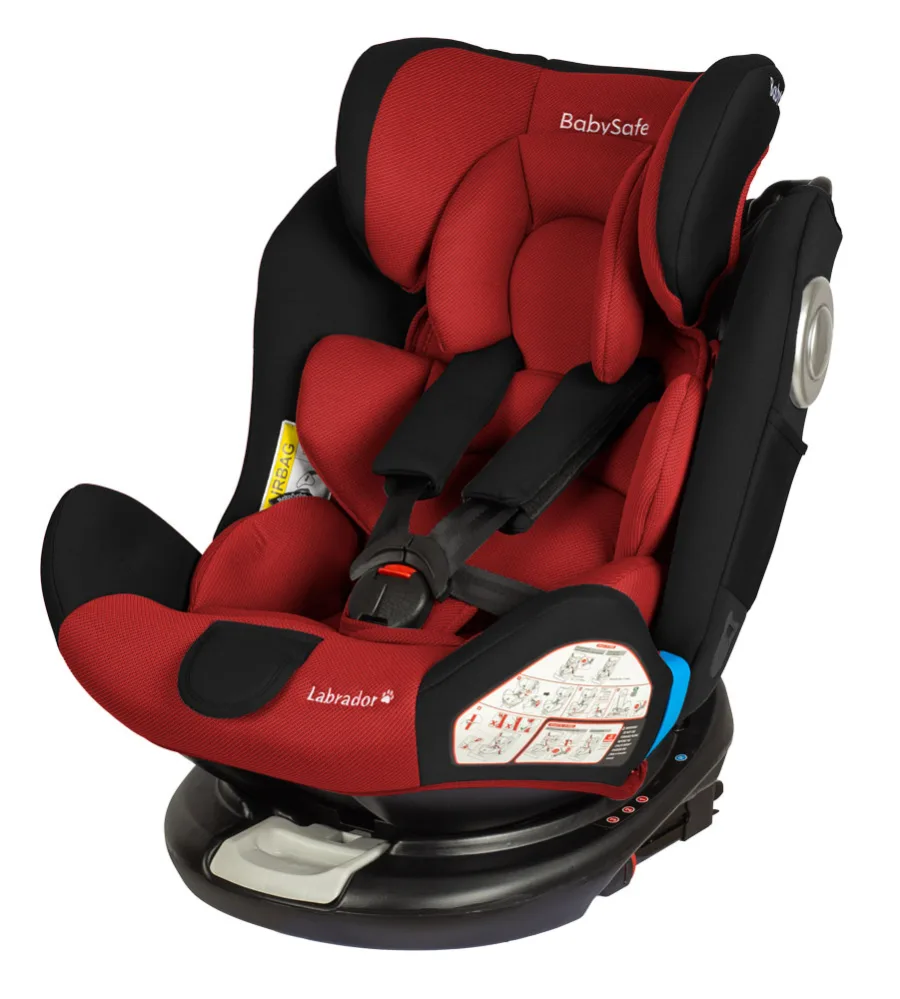 Детское автокресло BabySafe Labrador, Red Black — главный ракурс