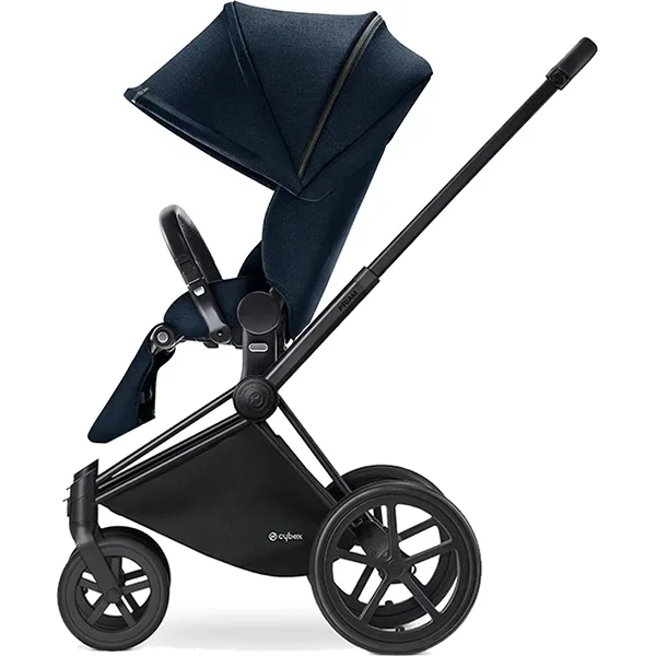Детская прогулочная коляска Cybex Priam Lux, шасси Trekking Matt Black, Autumn Gold — главный ракурс