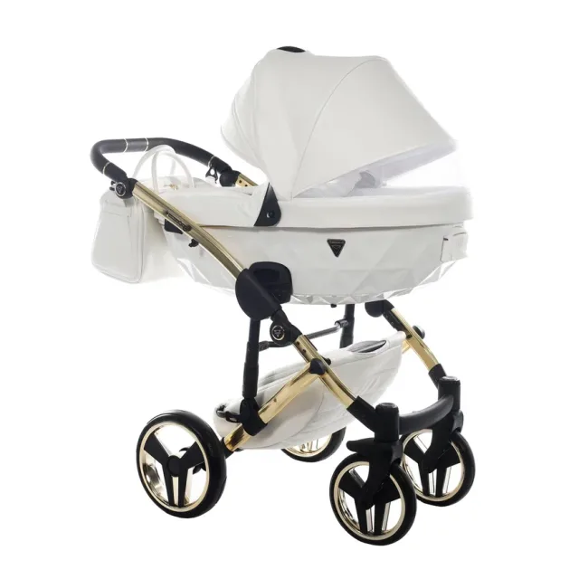 Детская коляска Junama Diamond Individual V2 2 в 1 на золотой раме — фото 4