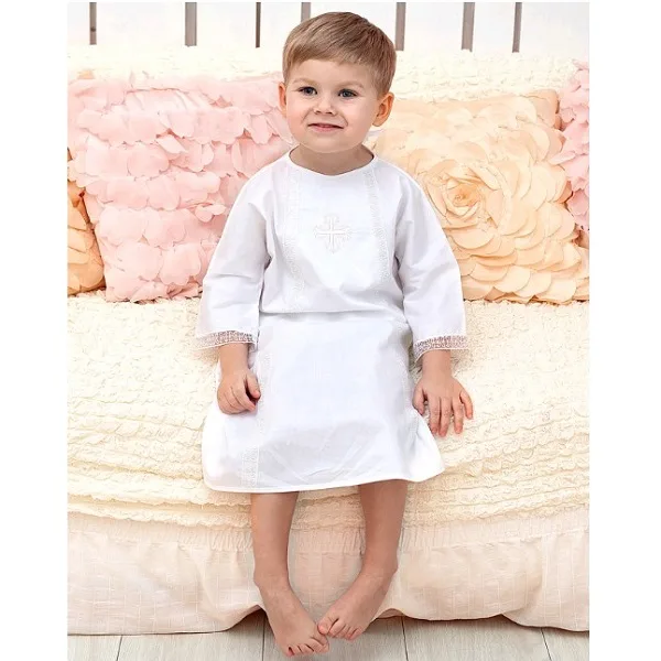 Крестильная рубашка для мальчика Makkaroni Kids Антон — фото 2