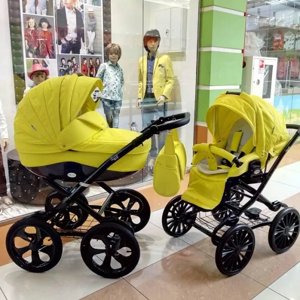Детская коляска BeBe-Mobile Giulia Deluxe Carbon 2 в 1, экокожа — фото 14