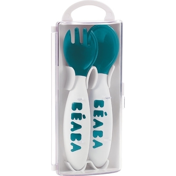 Набор детской посуды: эргономическая ложка и вилка Beaba Set of 2 Age Fork — фото 5