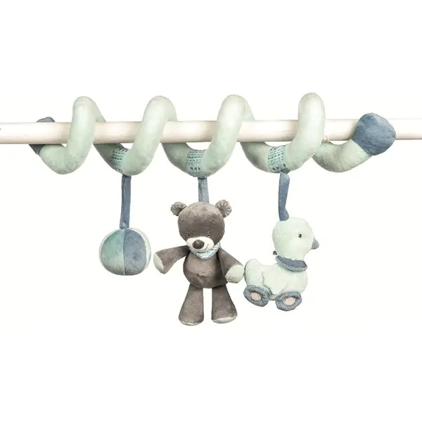 Мягкие игрушки Nattou Toy spiral Наттоу Той спираль Jack, Jules & Nestor Слоник, Мишка, Утенок 843225 — фото 1