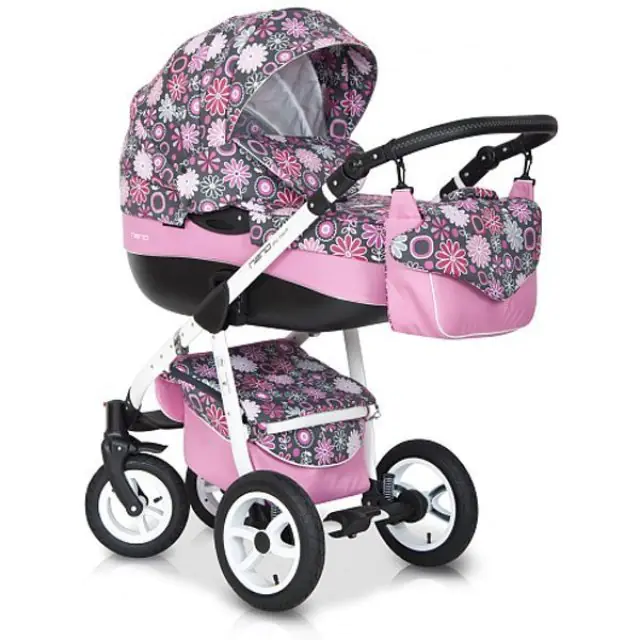 Детская коляска Riko Nano Flower Collection 3 в 1 — главный ракурс
