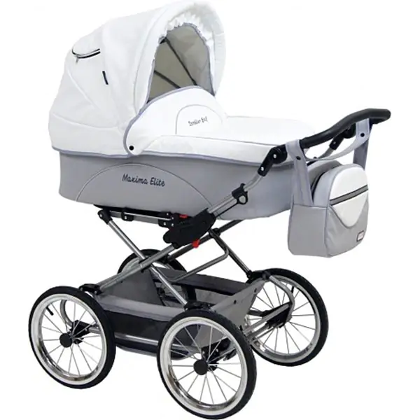 Детская коляска Stroller B&E Maxima Elite Xl 3 в 1, экокожа — главный ракурс