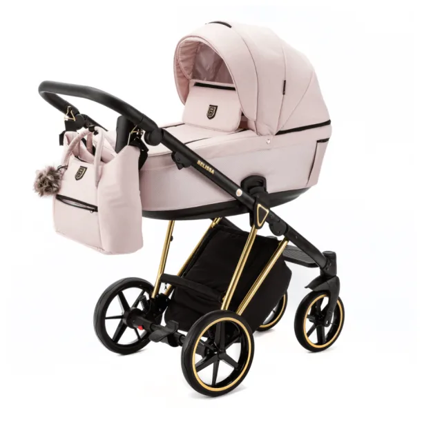 Детская коляска Adamex Belissa Special Edition 2 в 1 на золотой раме — фото 11