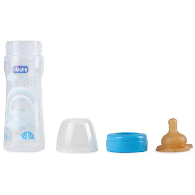Бутылочка Chicco Well-Being Boy / Girl Чико Велл-Биинг Бой / Герл 250 мл, 2 мес.+, лат. соска, перем. поток, РР — фото 3