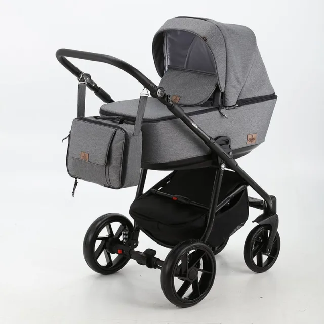 Детская коляска BeBe-Mobile Gusto 2 в 1, ткань+эко-кожа — фото 13