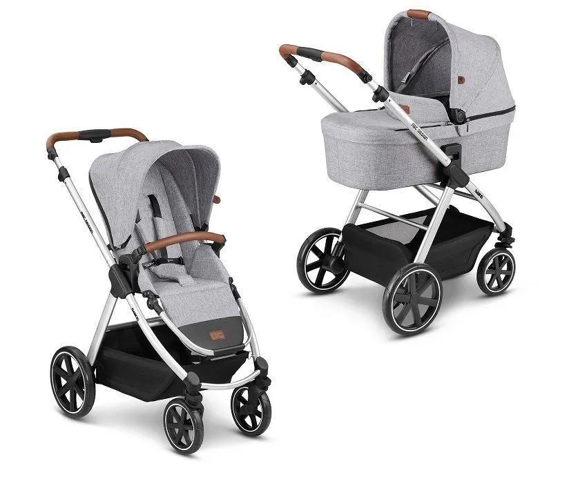 Детская коляска ABC-Design Swing 2 в 1 на белой раме, Graphite Grey — главный ракурс