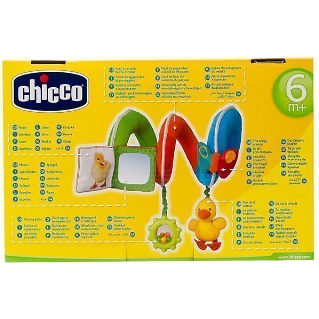 Игрушка-подвеска Chicco Чико Утёнок для прогулочной коляски — фото 4