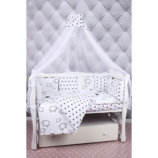 Универсальный комплект постели в кроватку AmaroBaby Home Elite, 19 предметов — фото 6