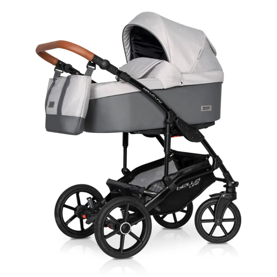 Детская коляска Riko Basic Bella Life 2 в 1, 01 Серый — главный ракурс