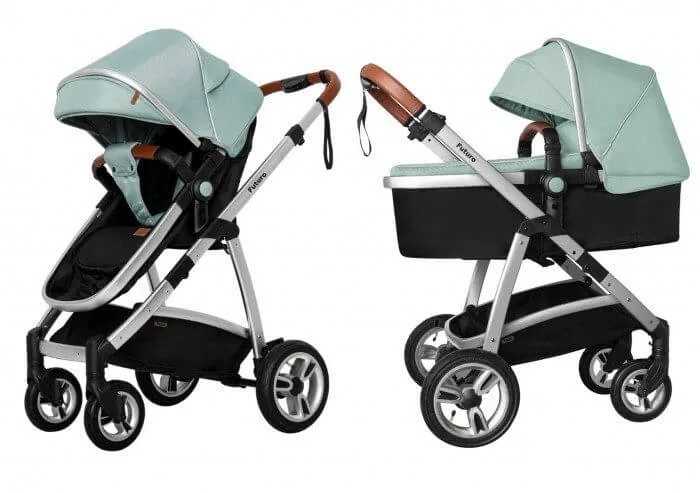 Детская прогулочная коляска Baby Tilly T-165 Futuro, Forest Green — главный ракурс