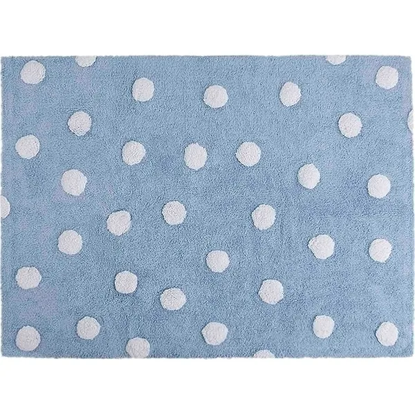 Ковер в детскую Lorena Canals Polka Dots, серый-белый C-00005 — главный ракурс