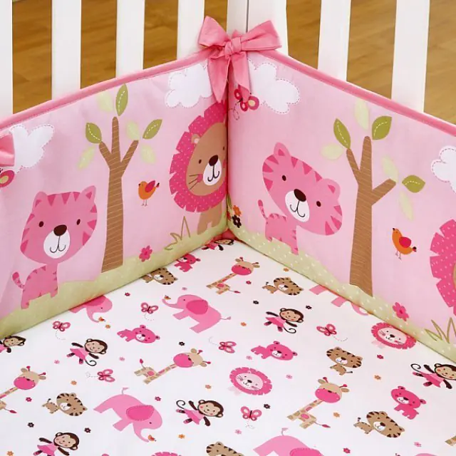 Комплект в кроватку Giovanni Shapito Pink Zoo Джованни Шапито Пинк Зу, 7 предметов — фото 3