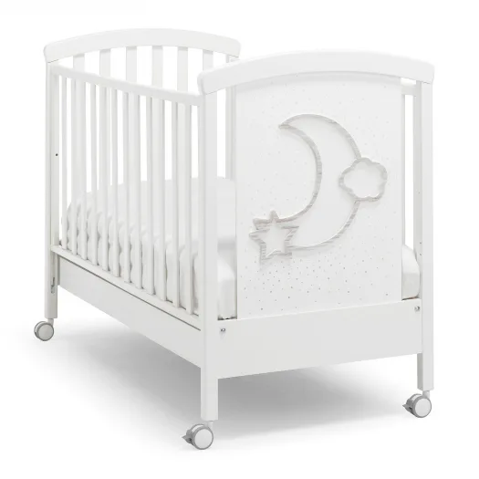 Детская кроватка Erbesi Moon LED, ящик