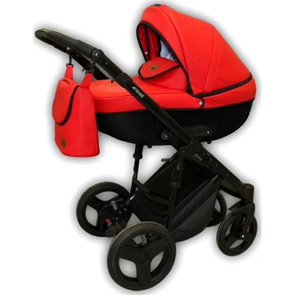 Детская коляска Jaxee Yasmin 2 в 1, 01 Красный — главный ракурс