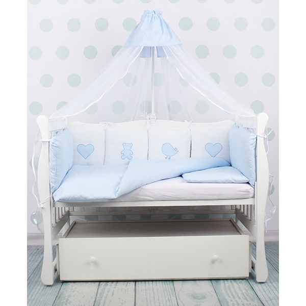 Комплект Premium в кроватку AmaroBaby Кроха, 18 предметов (6+12 бортиков), бязь — фото 9