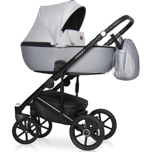 Детская коляска Riko Basic Ozon Shine 3 в 1, эко-кожа — фото 17
