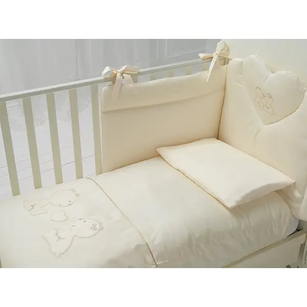 Комплект белья Baby Expert Cuore di Mamma 4 предмета, Белый-платина — главный ракурс