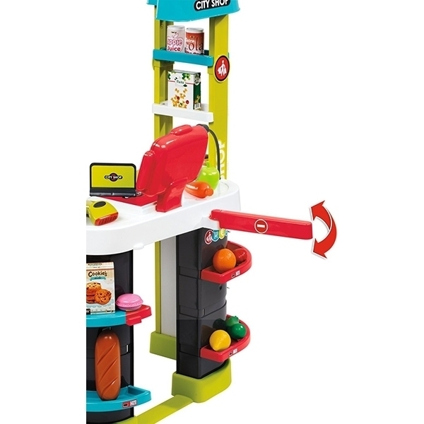 Супермаркет игровой Smoby City Shop 350211 со светом и звуком, 27 аксессуаров — фото 3