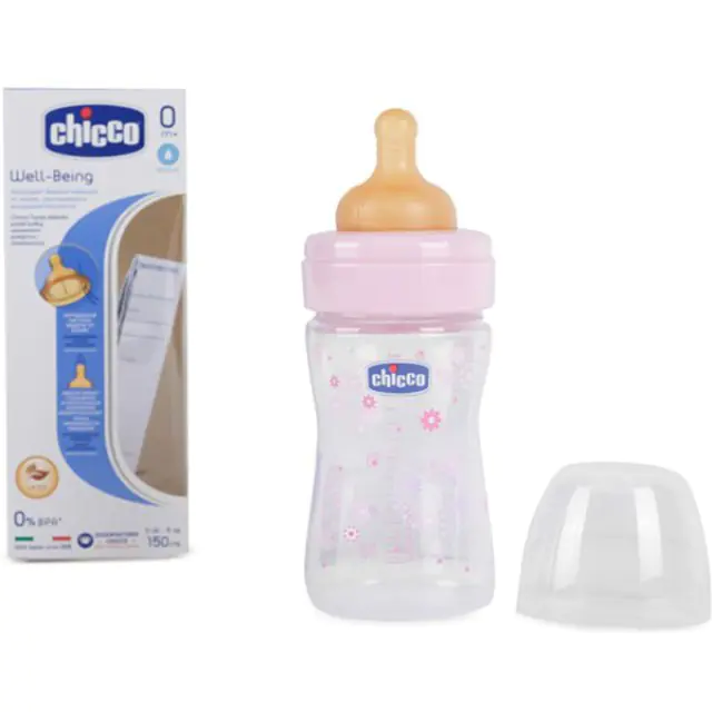 Бутылочка Chicco Well-Being Boy / Girl Чико Велл-Биинг Бой / Герл 150 мл, 0 мес.+, лат. соска, РР — фото 5