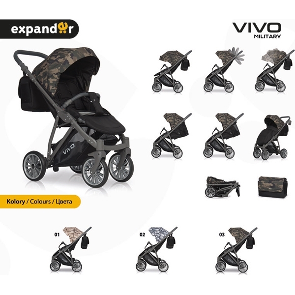 Прогулочная коляска Expander Vivo Military — фото 12