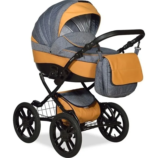 Детская коляска Indigo Camila 18 S Plus 14 2 в 1, ткань+экокожа — главный ракурс